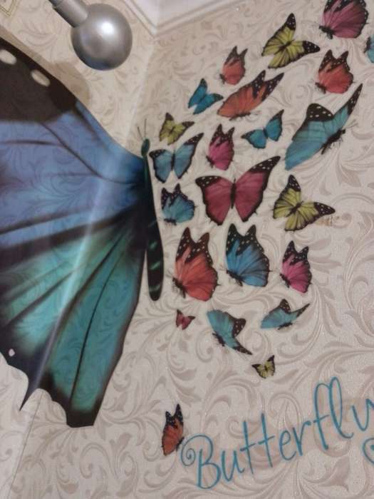 Фотография покупателя товара Наклейка интерьерная «Полёт бабочек», пластик, 30×60 см - Фото 3