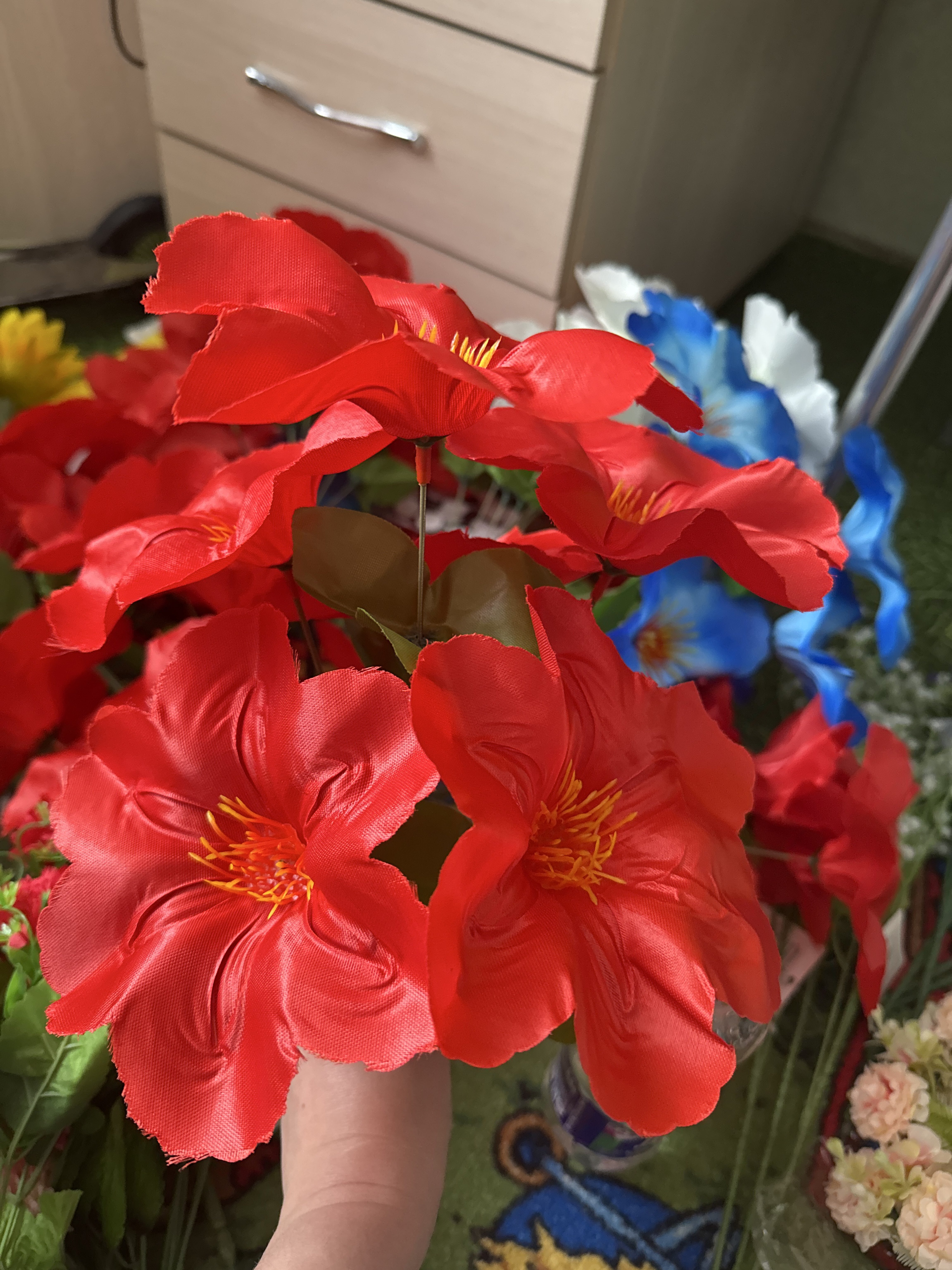 Фотография покупателя товара Букет искусственный «Адениум экстра галант», d=14 см, 30 см, МИКС - Фото 3