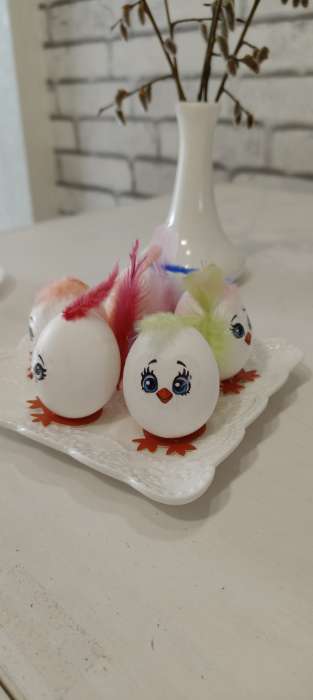 Фотография покупателя товара Набор для украшения яиц на подложке «Панки» на пасху, 13×10 см - Фото 1