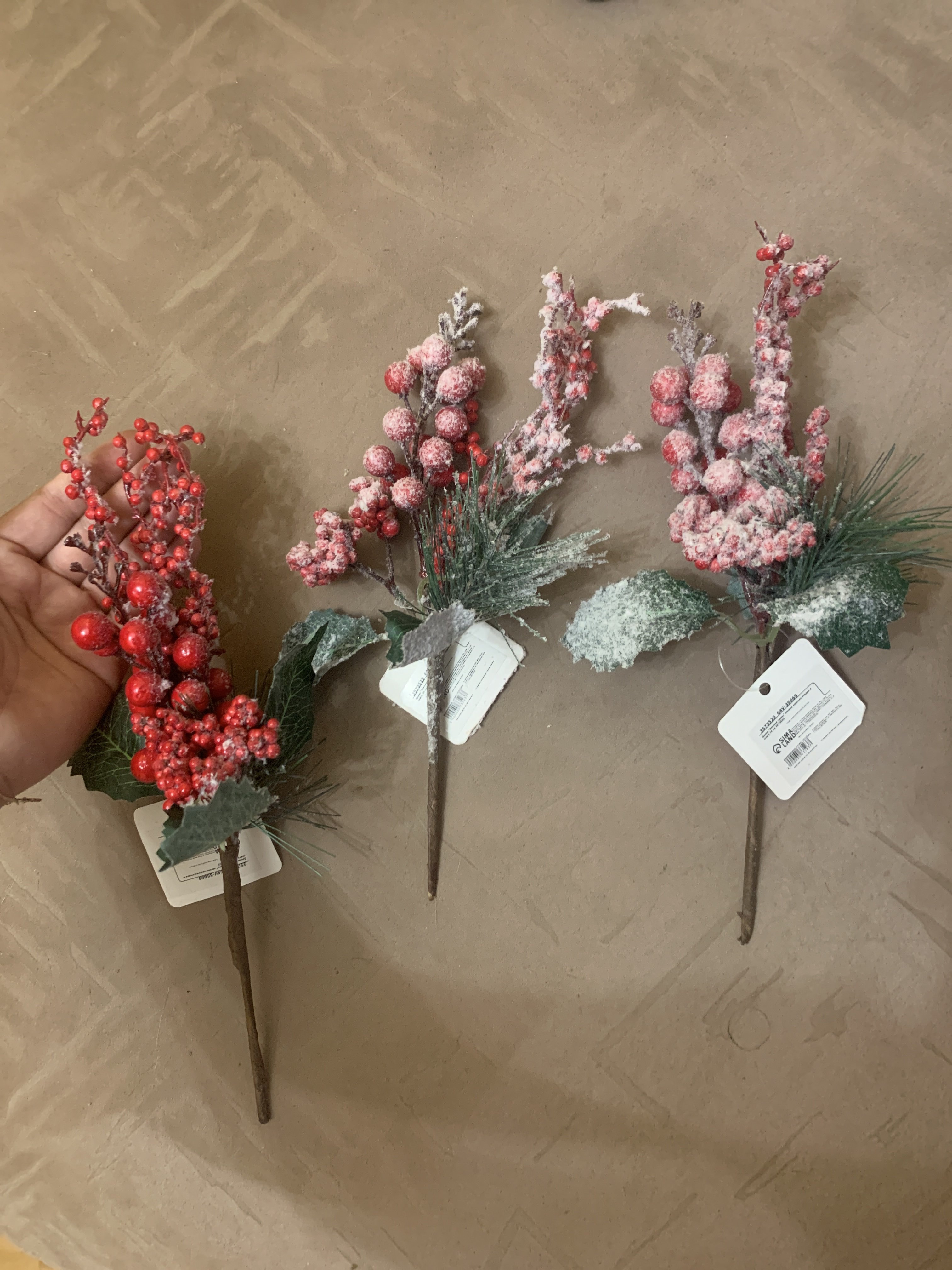 Фотография покупателя товара Декор "Зимние грезы" калина красная ягодки в снегу, 24 см - Фото 7