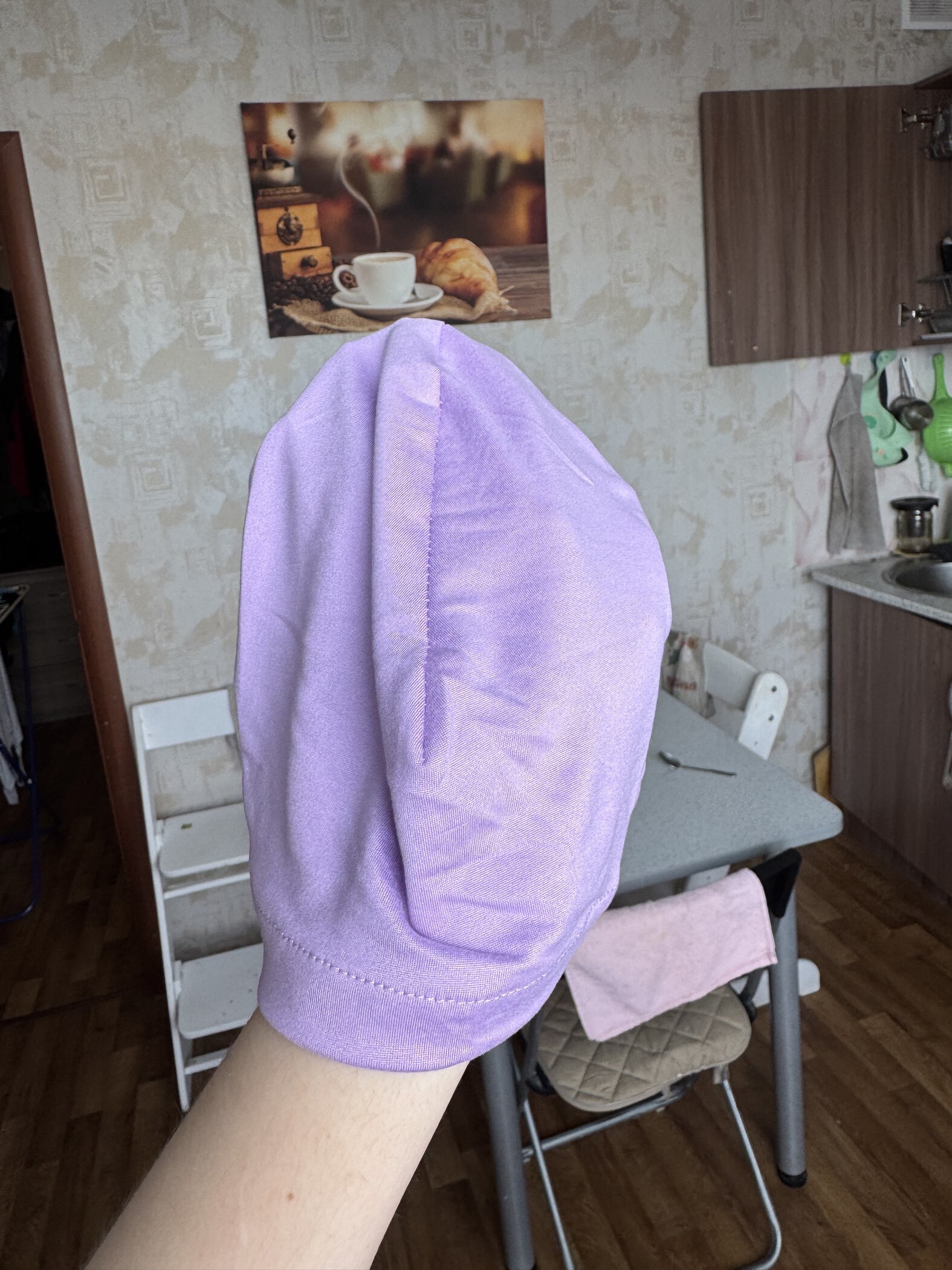 Фотография покупателя товара Шапочка Крошка Я, цв.сиреневый. р-р 48 - Фото 1