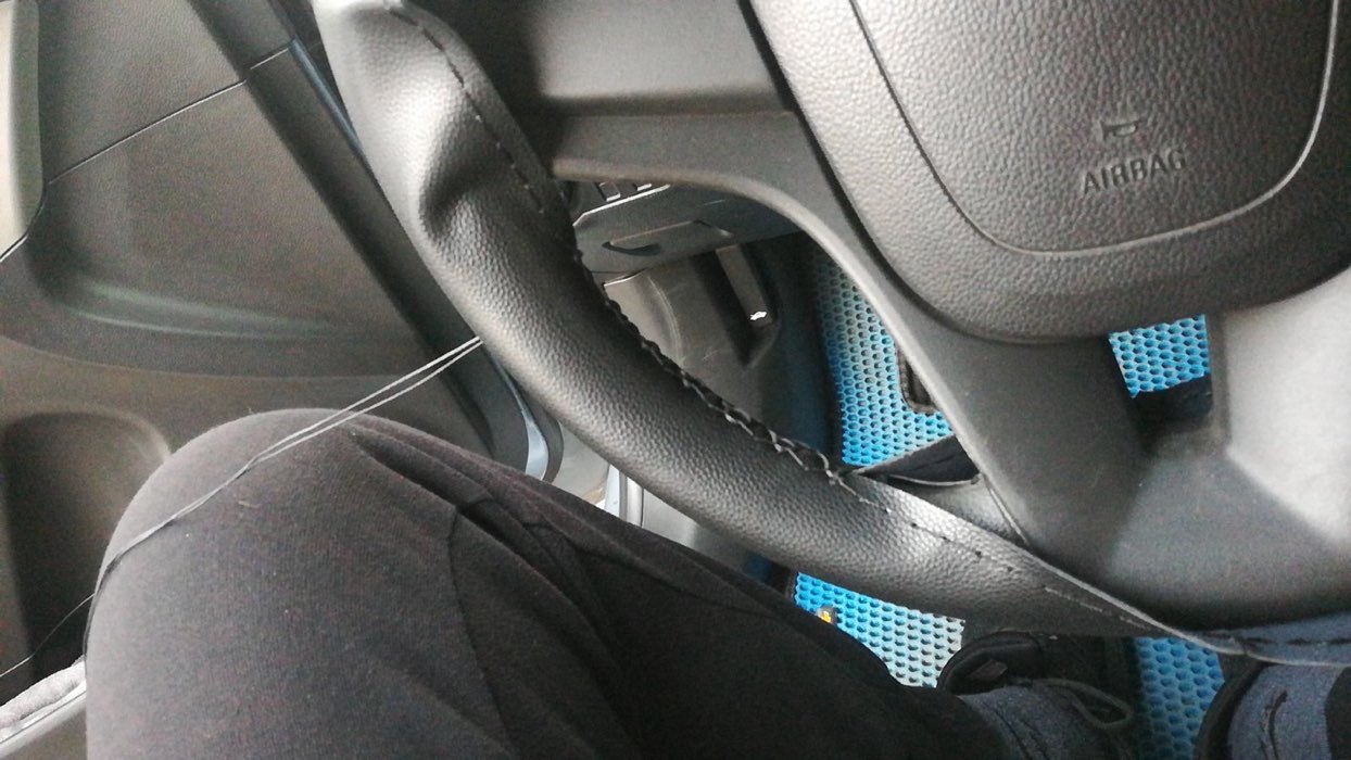 Фотография покупателя товара Оплетка на руль TORSO, 38 см, искусственная кожа, черный