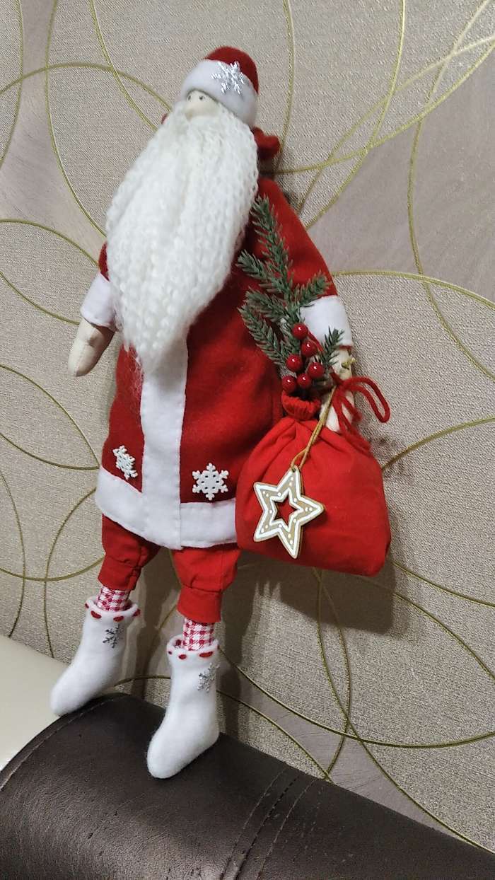 Фотография покупателя товара Мягкая кукла «Дед мороз» набор для шитья, 15,6 × 22.4 × 5.2 см - Фото 5