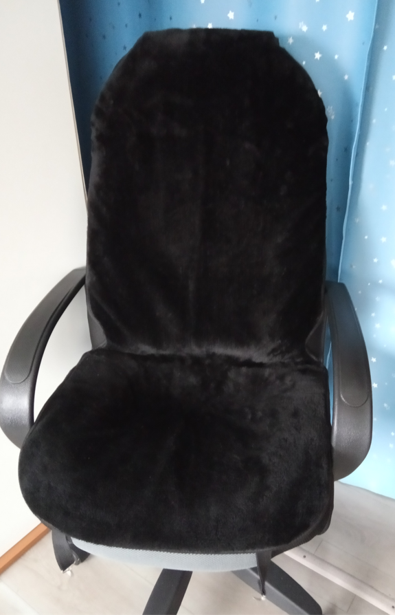 Фотография покупателя товара Накидка на сиденье, натуральная шерсть, 145х55 см, белая - Фото 6