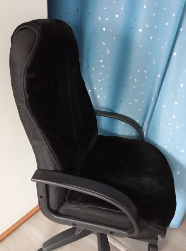 Фотография покупателя товара Накидка на сиденье, натуральная шерсть, 145х55 см, серая - Фото 6
