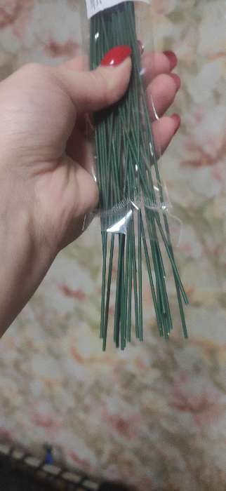 Фотография покупателя товара Проволока для изготовления искусственных цветов "Зелёная" 40 см сечение 1,2 мм - Фото 10