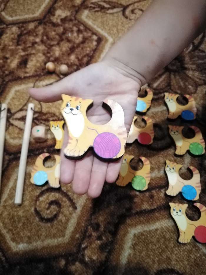 Фотография покупателя товара Игра «Поймай-ка. Котики» удочка с шариком