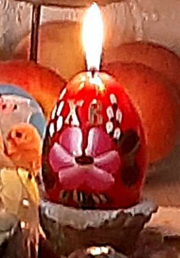 Фотография покупателя товара Свеча декоративная «Пасхальное яйцо в лукошке» - Фото 1