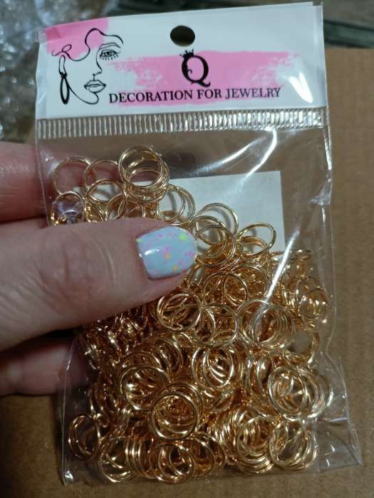 Фотография покупателя товара Кольцо соединительное 0.8×6 мм (набор 50 г, ± 570 шт.) СМ-976, цвет золото - Фото 1