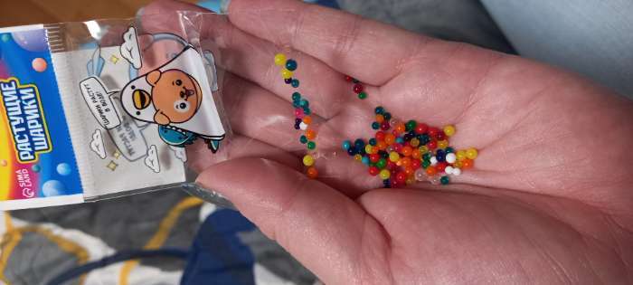 Фотография покупателя товара Растущие игрушки в пакете «Мини шарики», МИКС - Фото 2