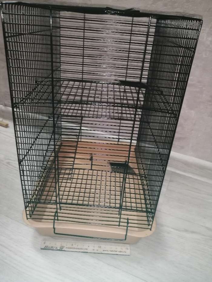 Фотография покупателя товара Клетка для грызунов "Пижон" №9, с 3-я этажами, без наполнения, 33 х 24 х 38 см, бежевая - Фото 18