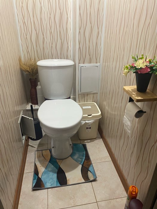 Фотография покупателя товара Набор ковриков для ванной и туалета Доляна «Воля», 2 шт, 50×80 см, 50×40 см - Фото 1