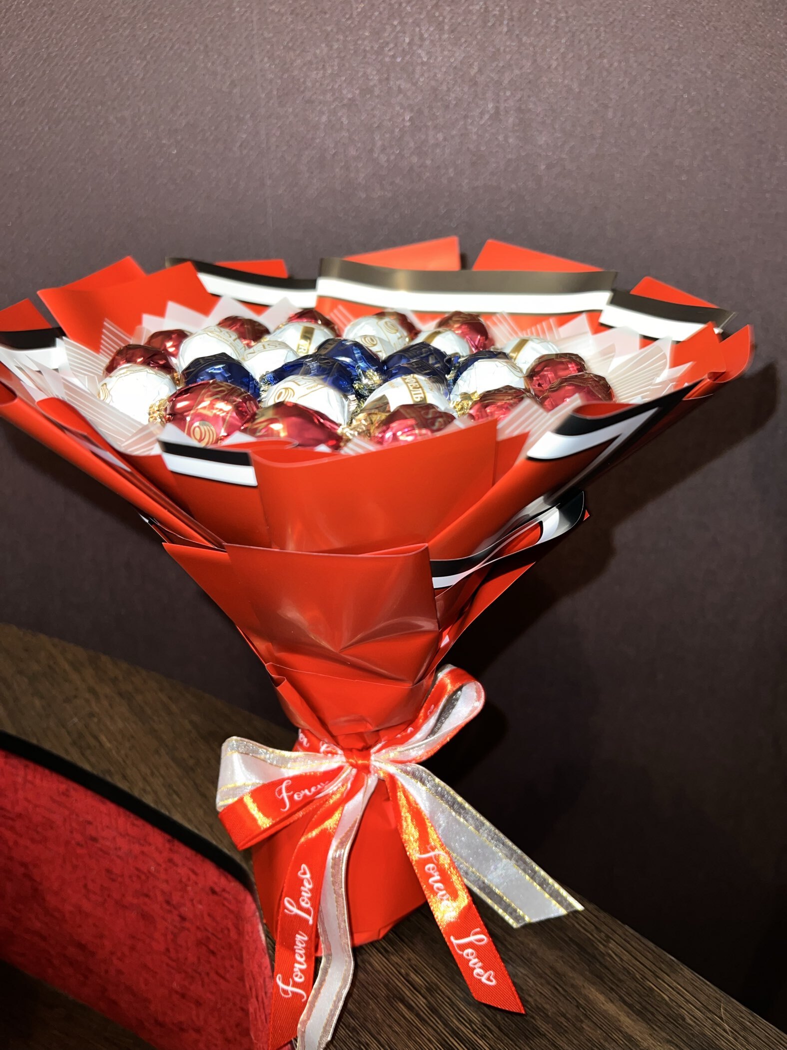 Фотография покупателя товара Лента атласная «Forever love», 15 мм, 23±1 м, розовый - Фото 4