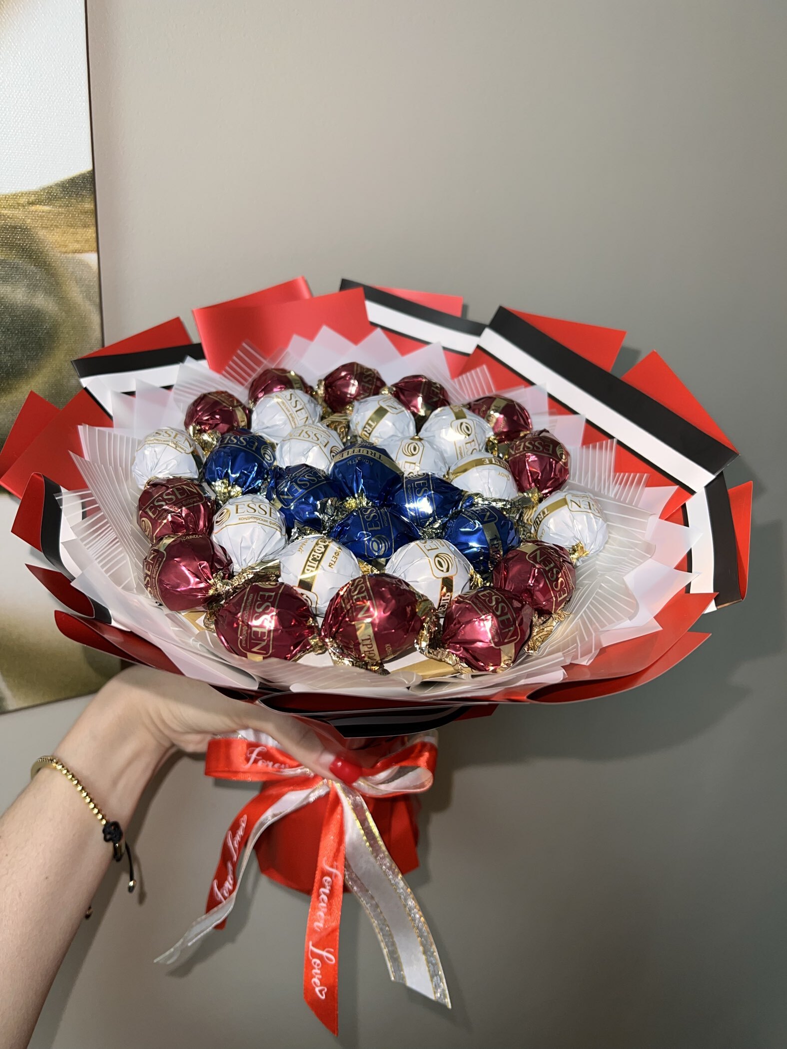 Фотография покупателя товара Лента атласная «Forever love», 15 мм, 23±1 м, розовый - Фото 3