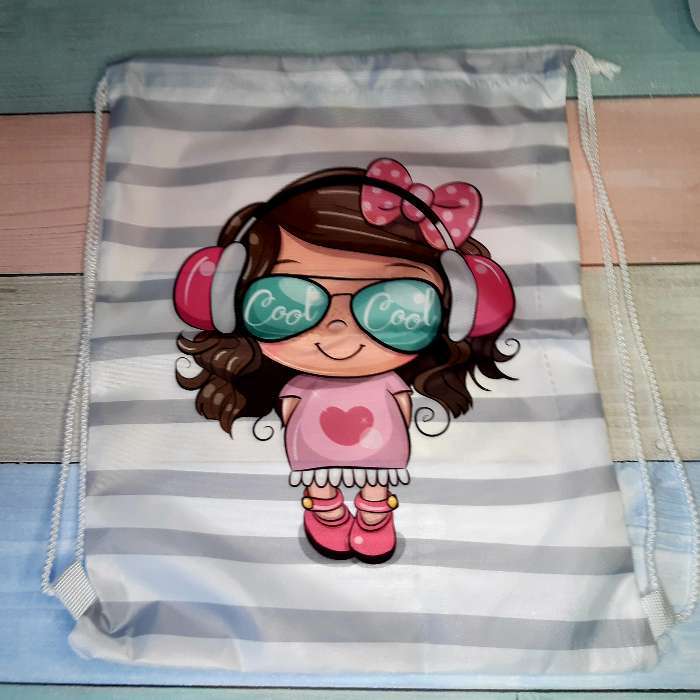 Фотография покупателя товара Мешок для обуви на шнурке, белый - Фото 1