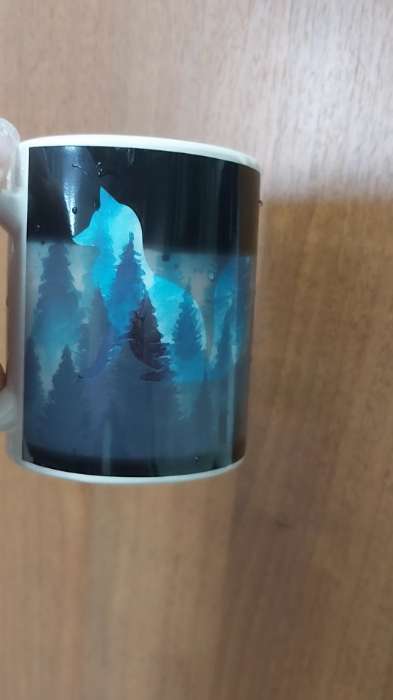 Фотография покупателя товара Кружка - хамелеон Доляна «Таинственная лиса», 350 мл, керамика, небольшие дефекты - Фото 1