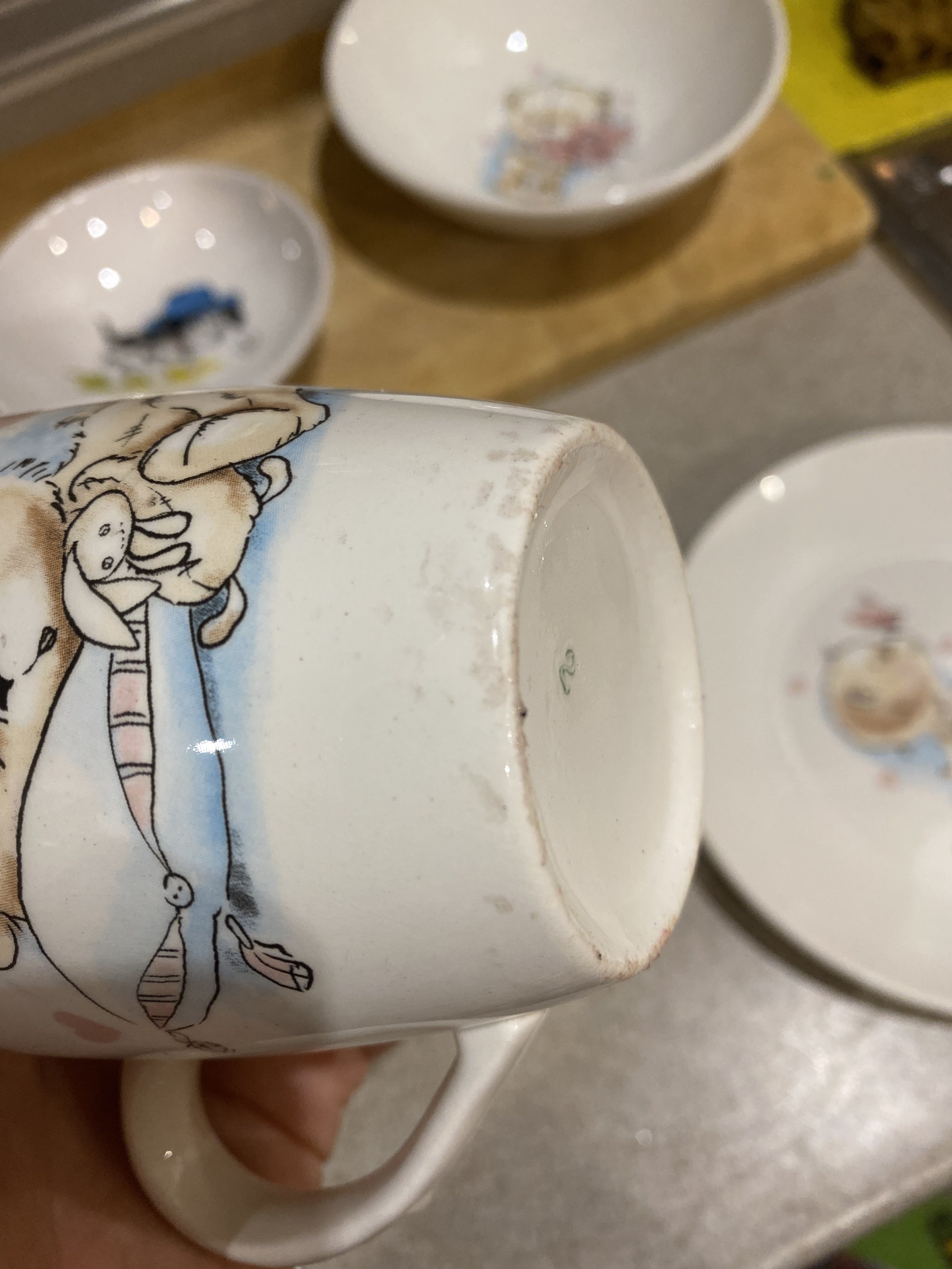 Фотография покупателя товара Набор посуды «Кроха», 3 предмета: тарелка d=17,5 см, миска 250 мл, d=17,5 см, кружка 260 мл - Фото 1