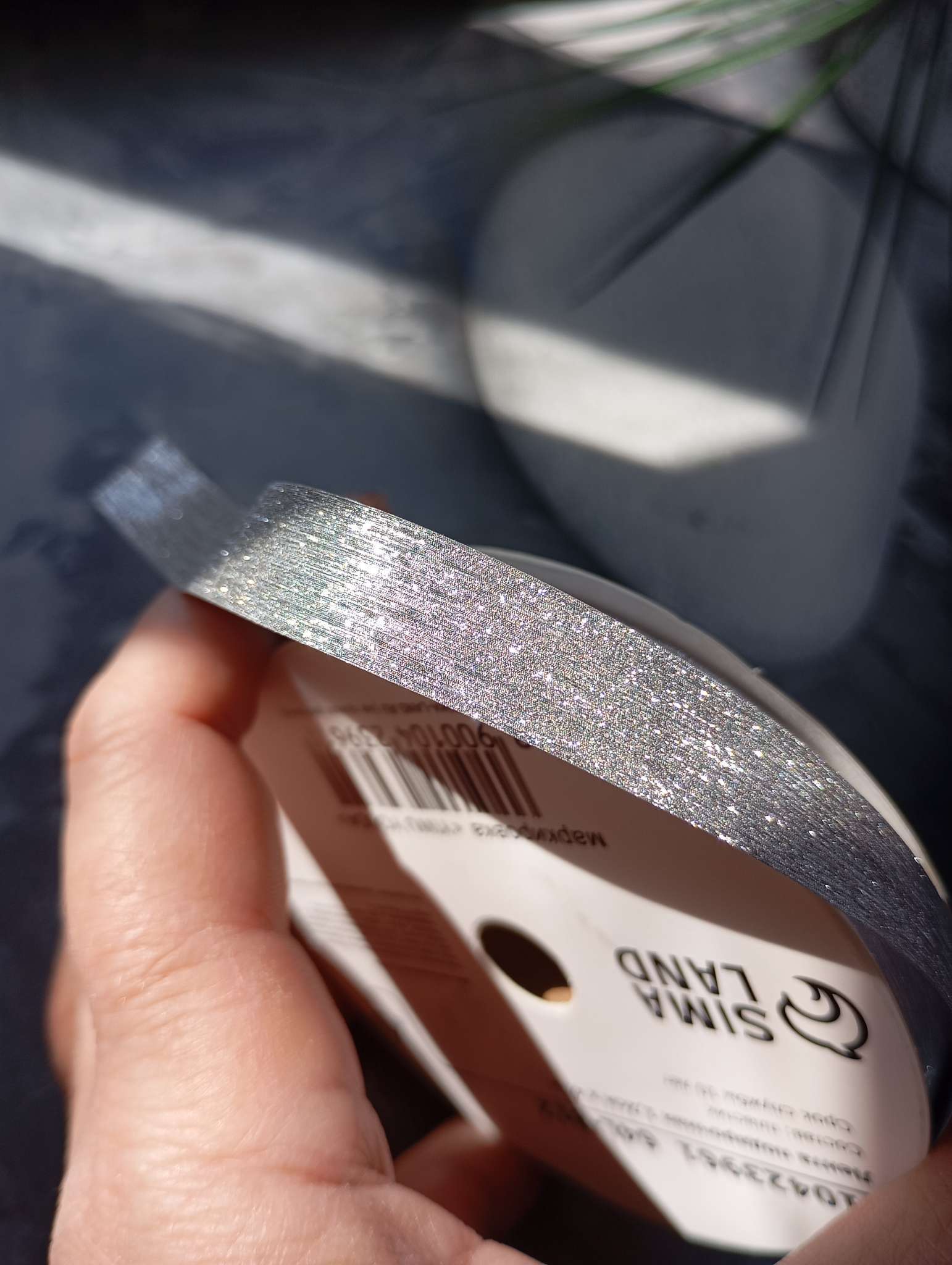 Фотография покупателя товара Лента для декора и подарков «Металлик», 1.2 см × 45 м, красная - Фото 3