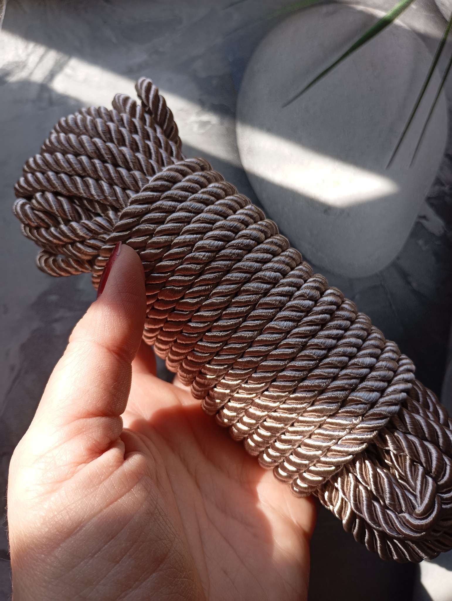 Фотография покупателя товара Шнур витой, d=5 мм, 10±1 м, бордовый - Фото 8