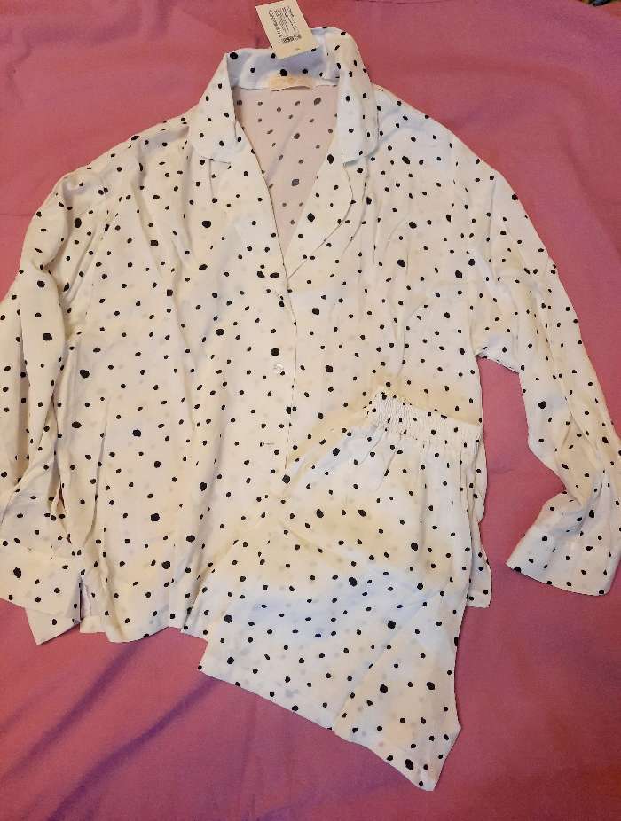 Фотография покупателя товара Пижама (шорты, жакет) KAFTAN, белый, размер 40-42 - Фото 1