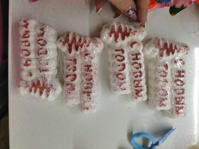 Фотография покупателя товара Бомбочка для ванн «С новым годом!», красная ёлочка, с ароматом печенья - Фото 1