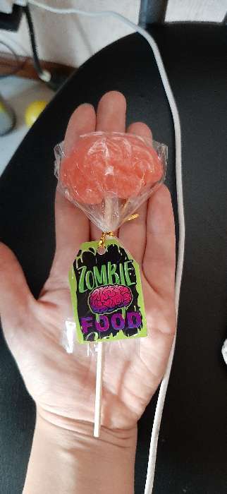 Фотография покупателя товара УЦЕНКА Леденец-мозг на палочке Zombie food, 25 г.