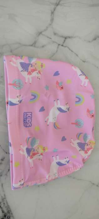 Фотография покупателя товара Шапочка для плавания детская ONLYTOP «Волшебная принцесса», тканевая, обхват 46-52 см - Фото 1