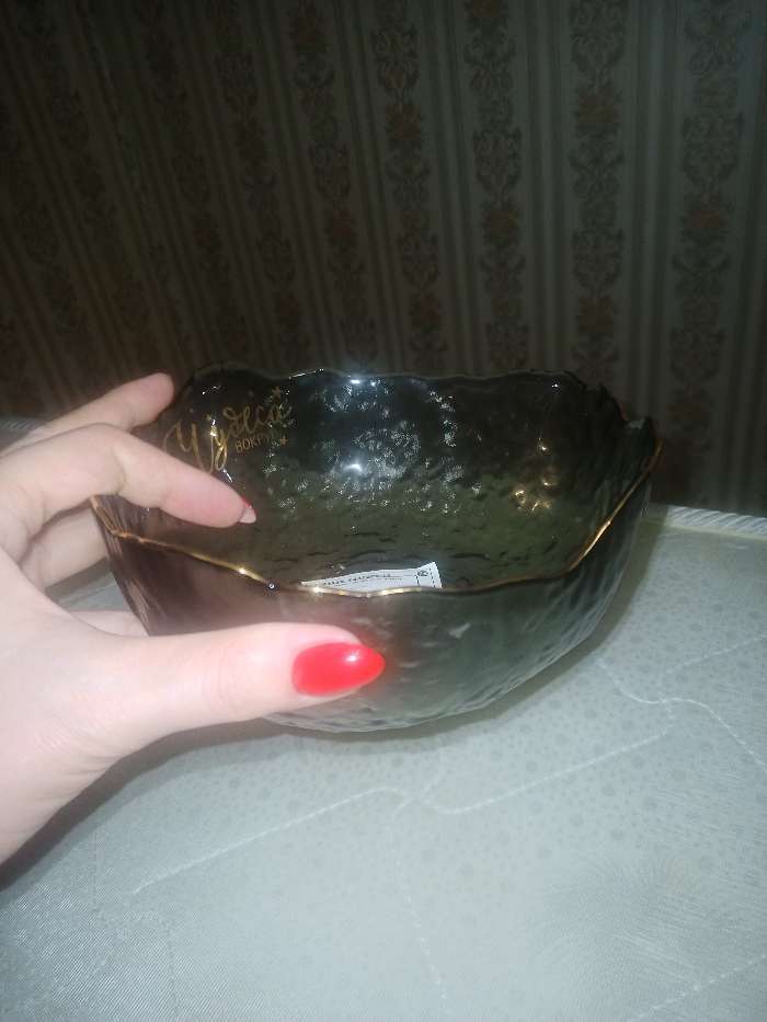 Фотография покупателя товара Салатник «Чудеса», 750 мл, d=16 см, цвет изумрудный - Фото 7