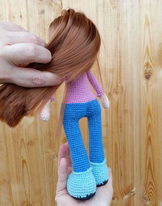 Фотография покупателя товара Волосы - тресс для кукол «Прямые» длина волос: 15 см, ширина:100 см, цвет № 30 - Фото 1