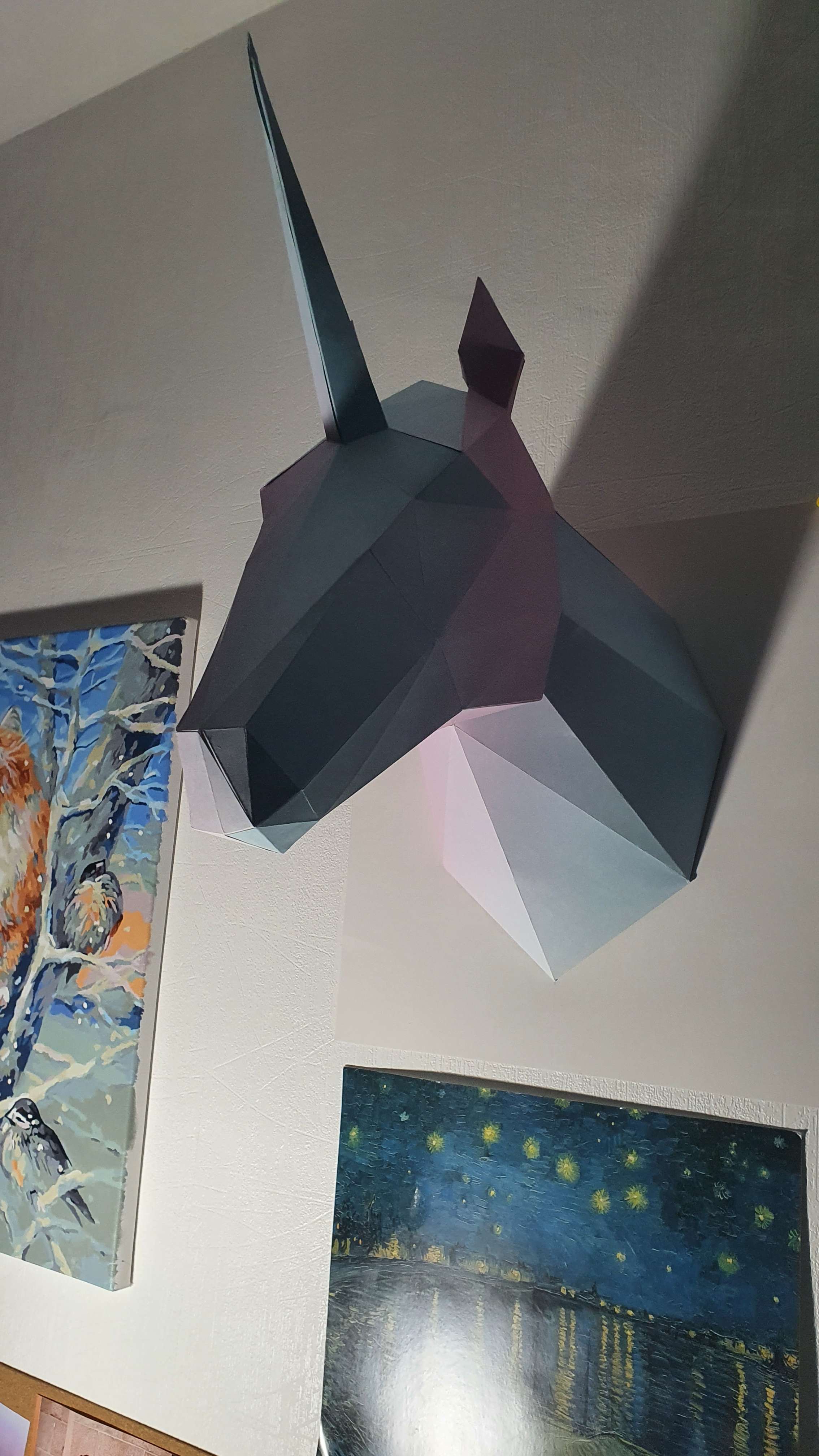 Фотография покупателя товара Набор для создания полигональной фигуры «Единорог», 32.5 х 44 см