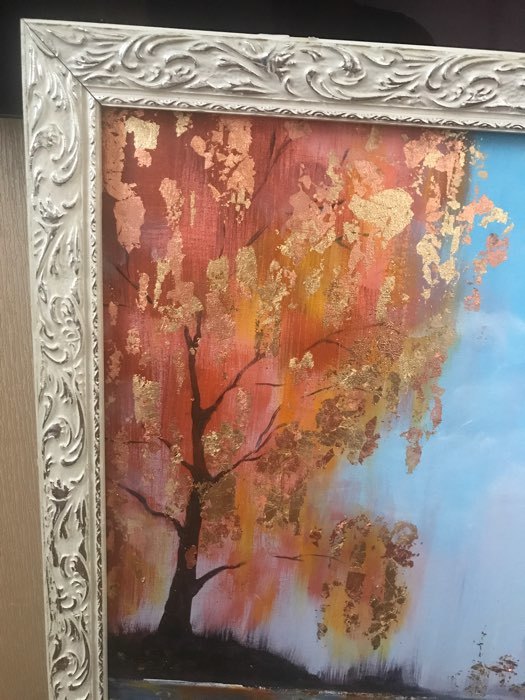 Фотография покупателя товара Рама для картин (зеркал) 50 х 60 х 4 см, дерево "Версаль", бело-серебристая - Фото 1