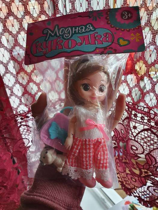 Фотография покупателя товара Кукла малышка шарнирная «Милана» с питомцем и аксессуарами - Фото 1