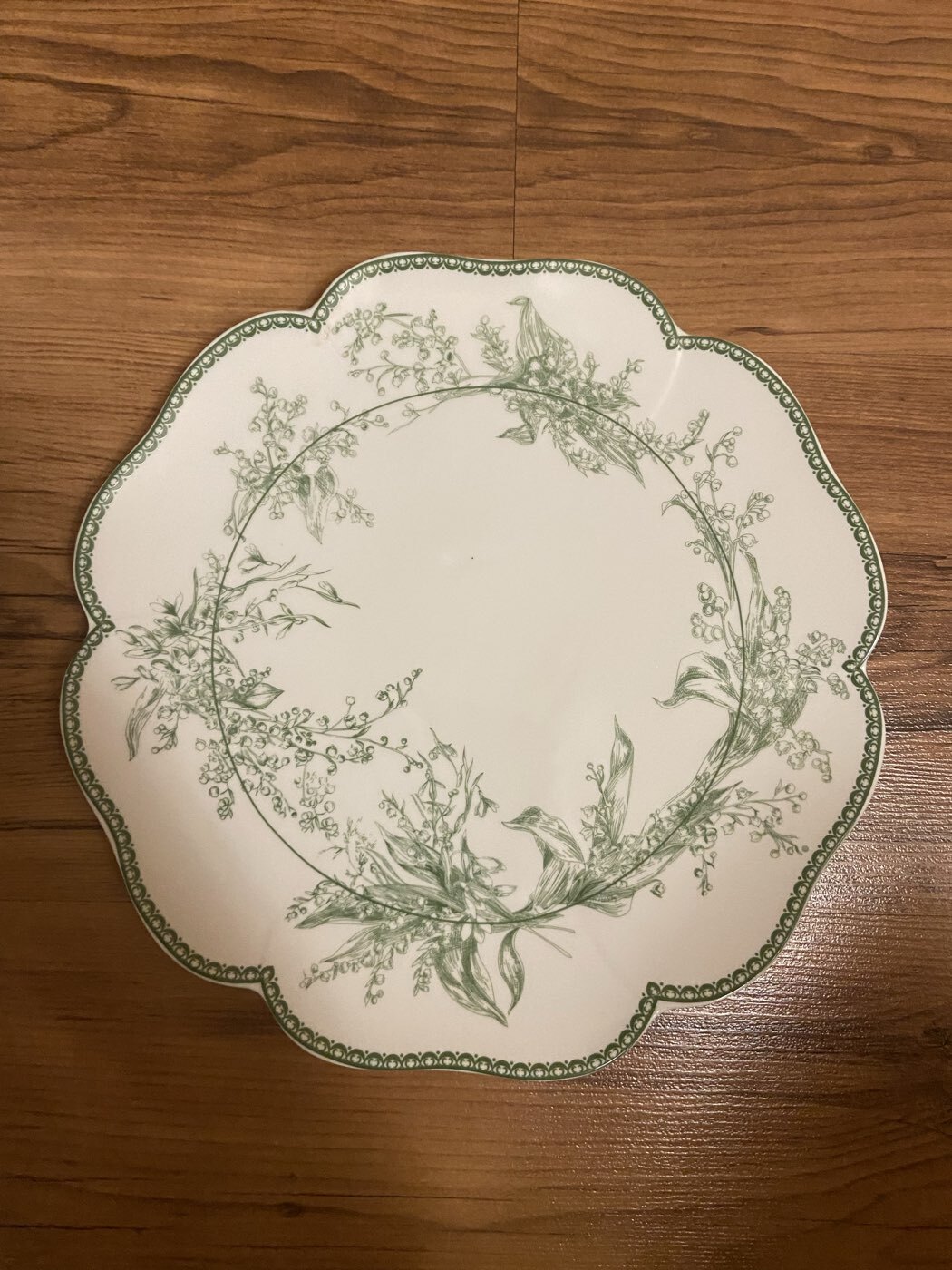 Фотография покупателя товара Тарелка десертная WY Bloomware. d=20 см, фарфор, белая, зелёная - Фото 1