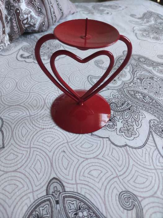 Фотография покупателя товара Подсвечник "Гламур" металл на 1 свечу, 9х10,2 см, красный
