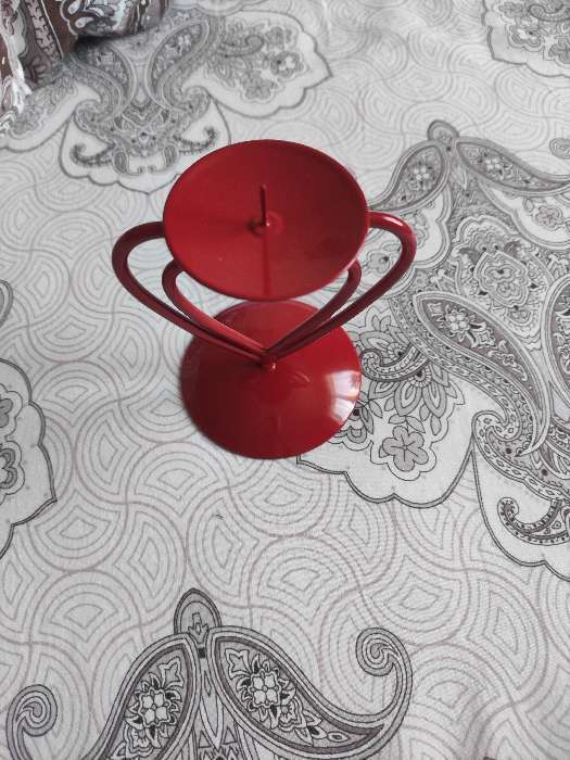 Фотография покупателя товара Подсвечник "Гламур" металл на 1 свечу, 9х10,2 см, красный