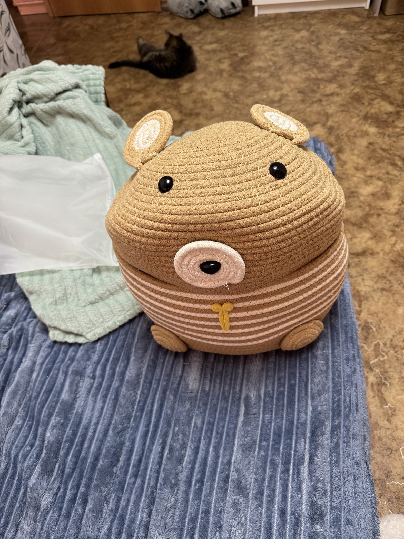 Фотография покупателя товара Корзина для игрушек SL Home «Грузовик», плетёная, ручной работы, 42×23×17 см - Фото 1