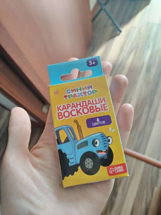 Фотография покупателя товара Восковые мелки - карандаши «Синий трактор», 6 цветов - Фото 2