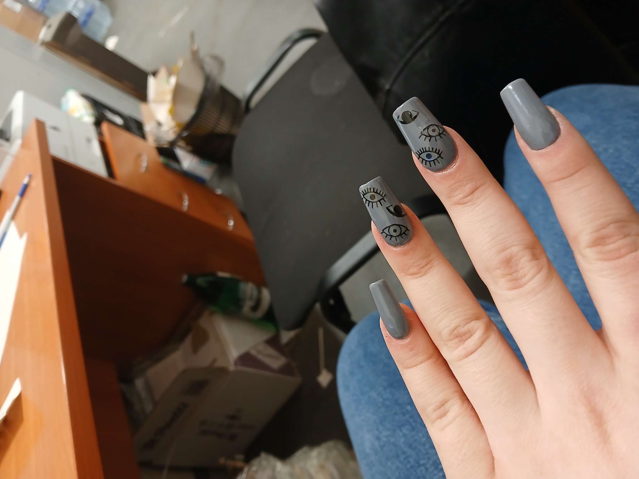 Фотография покупателя товара Наклейки для ногтей «TRASH», чёрные - Фото 4