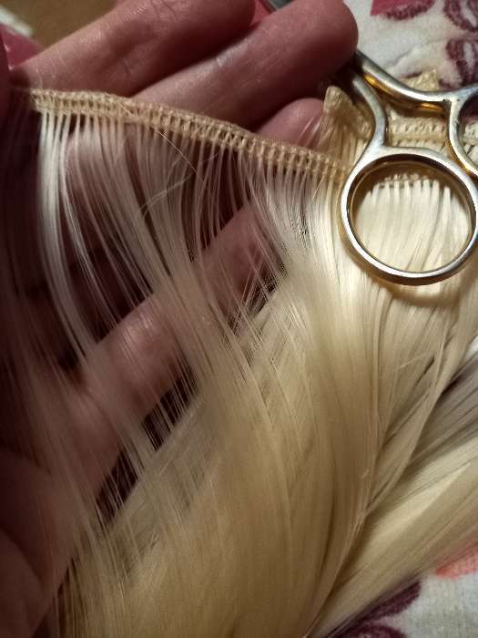 Фотография покупателя товара Волосы - тресс для кукол «Прямые» длина волос: 25 см, ширина:100 см, цвет № 613А