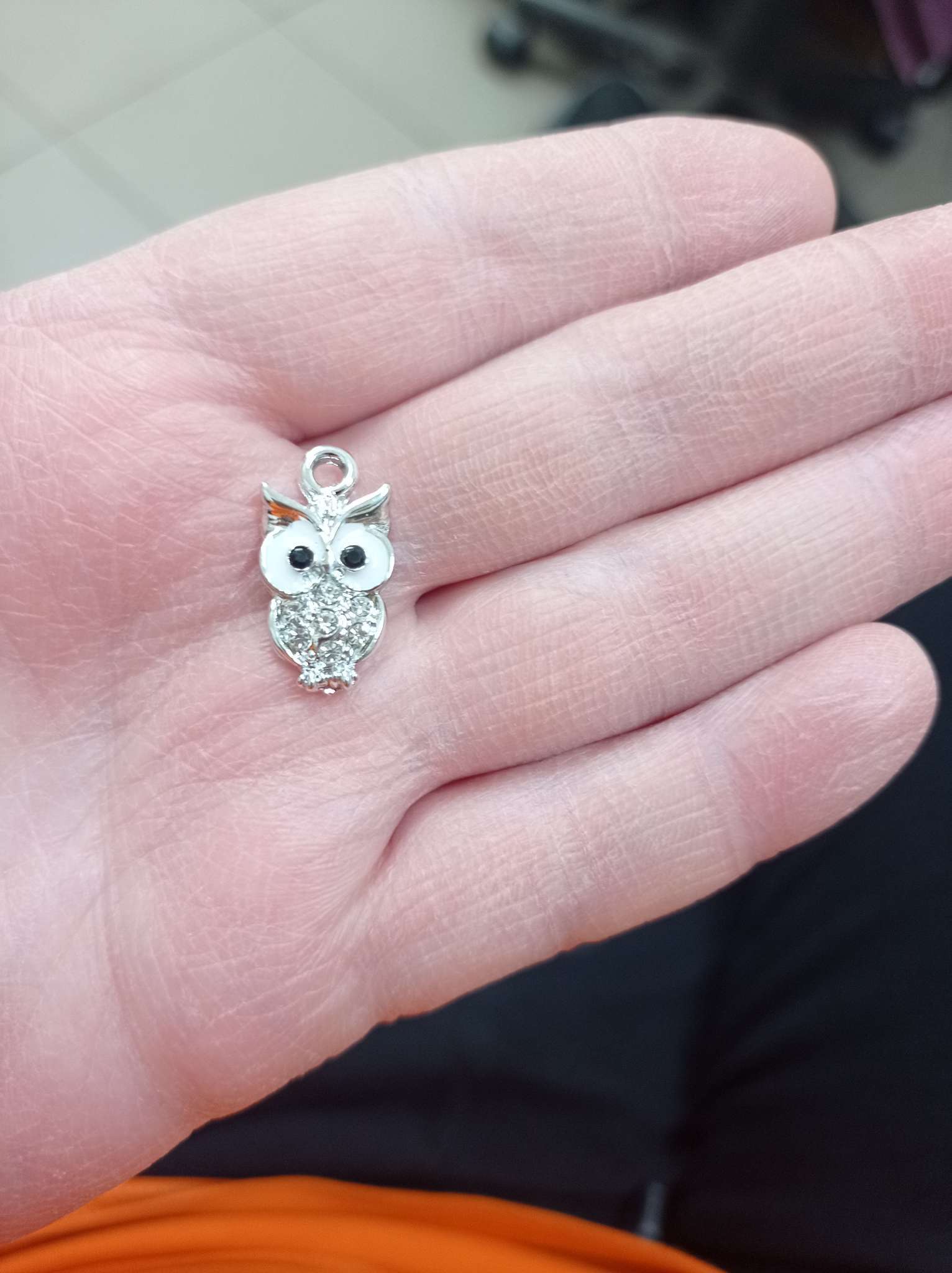 Фотография покупателя товара Декор для творчества стразы "Сова" 2,5х1,1 см - Фото 1