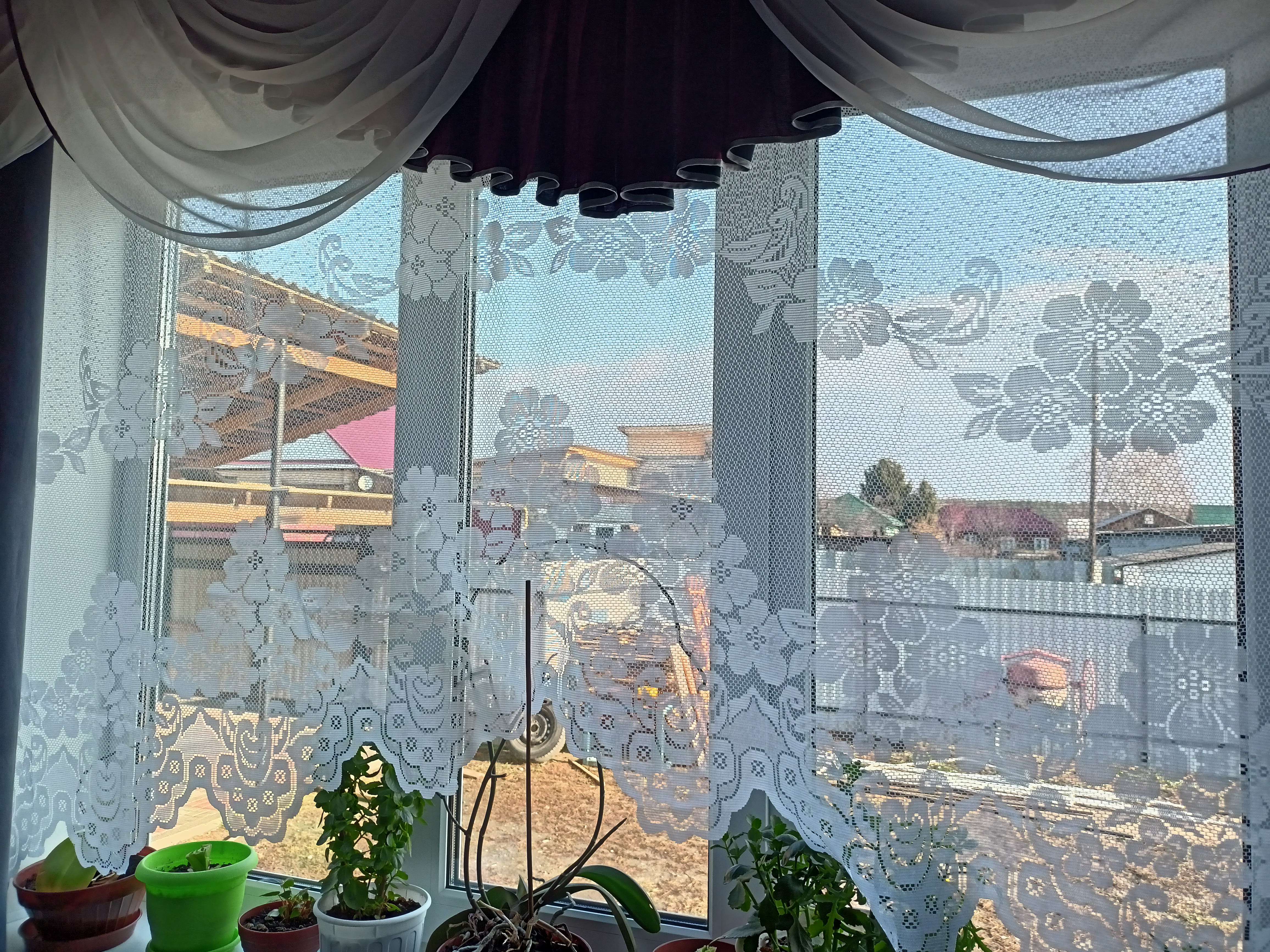 Фотография покупателя товара Тюль на кухню со шторной лентой, 165х340 см, цвет белый, 100% полиэстер