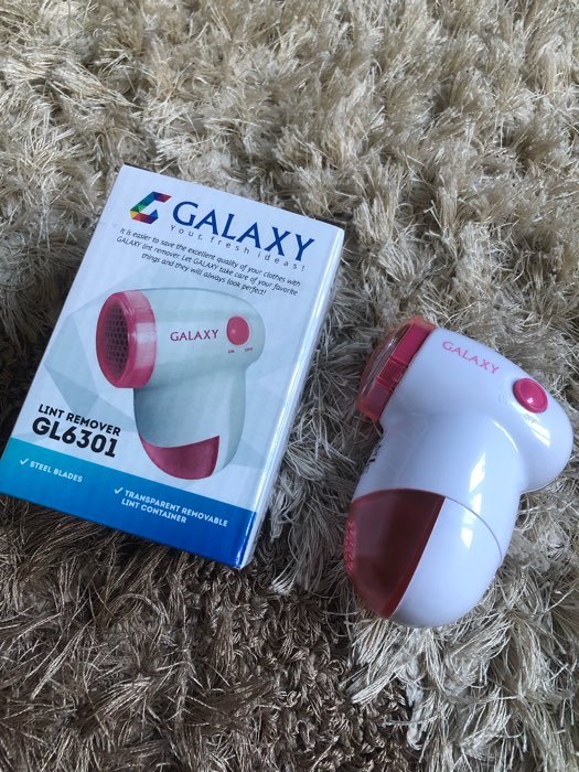 Фотография покупателя товара Машинка для удаления катышков Galaxy GL 6301, 2хАА (не в комплекте), бело-розовая - Фото 1