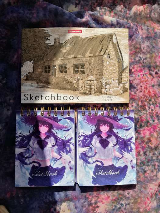 Фотография покупателя товара Альбом для эскизов А5, 40 листов на клею Etude, обложка мелованный картон, жёсткая подложка, блок крафт-бумага 100 г/м2 - Фото 1