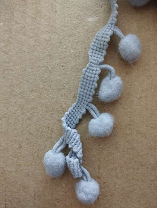 Фотография покупателя товара Тесьма декоративная с помпонами, 25±5 мм, 8±0.5 м, белая - Фото 2