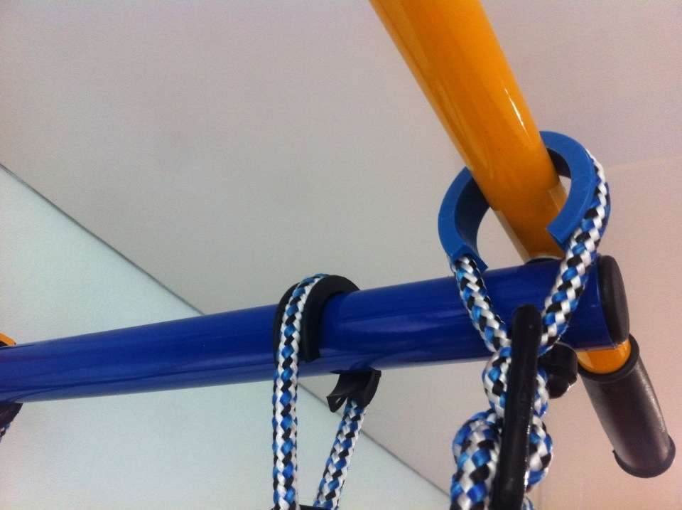 Фотография покупателя товара Детский спортивный комплекс «Юный АТЛЕТ Пристенный», 600 × 900 × 2200 мм, цвет синий - Фото 17