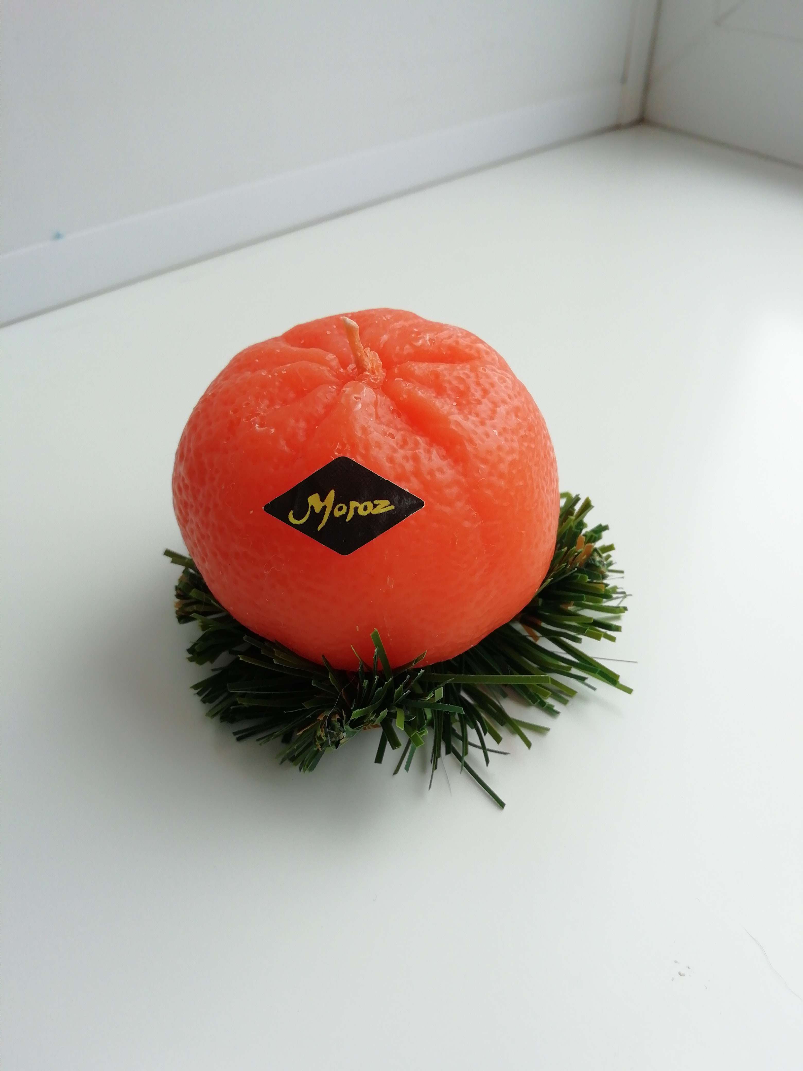 Фотография покупателя товара Свеча декоративная "Новогодний апельсин половинка",10х10х6,2 см - Фото 24