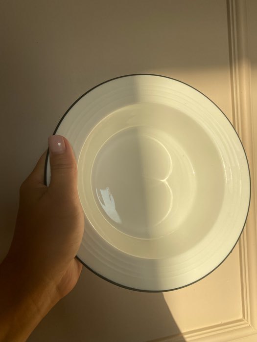Фотография покупателя товара Тарелка фарфоровая обеденная Magistro «Морской бриз», 400 мл, d=20 см, цвет белый