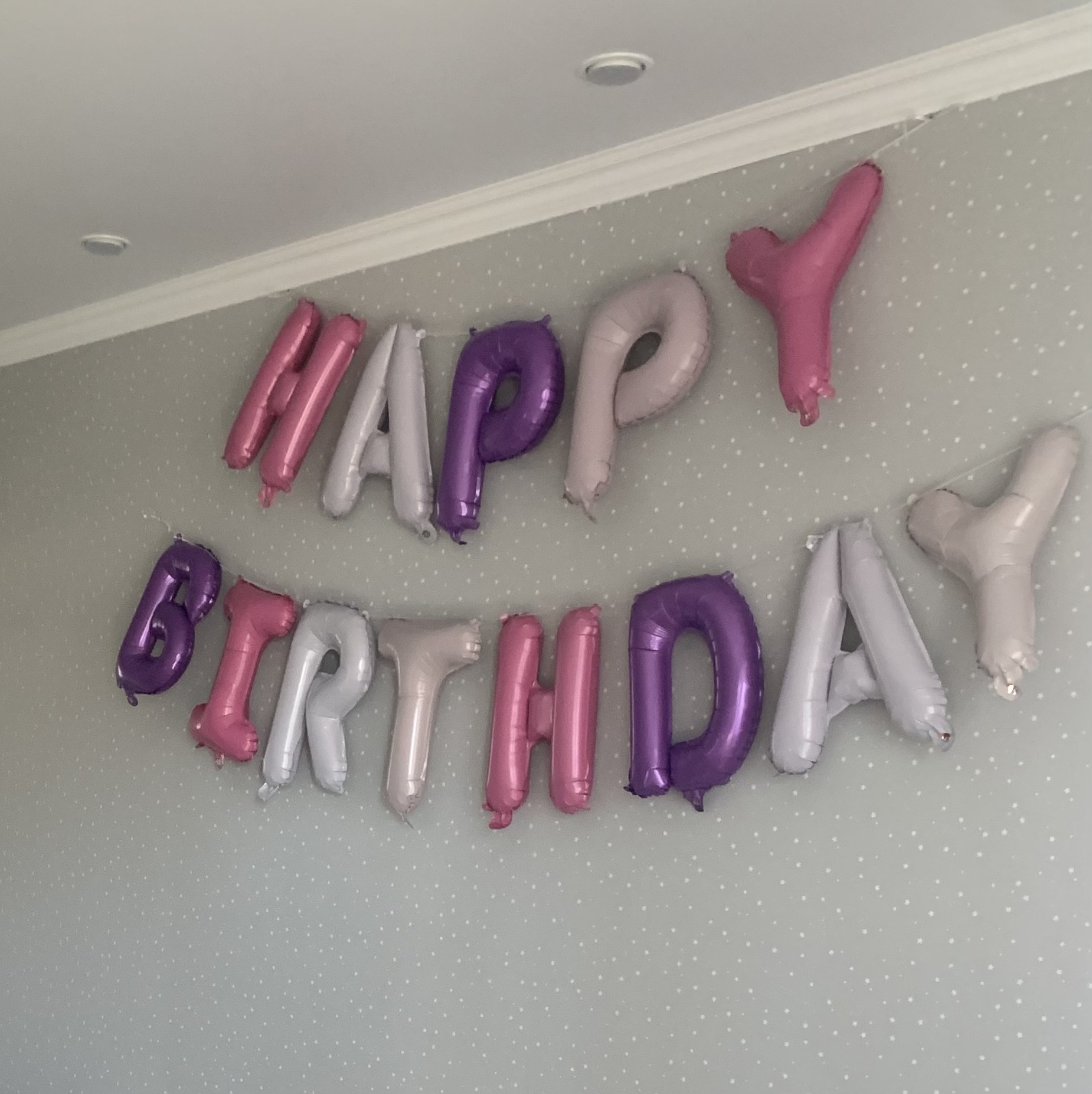 Фотография покупателя товара Шар фольгированный 16" «Happy Birthday», заглавные буквы, цвет розовый - Фото 1