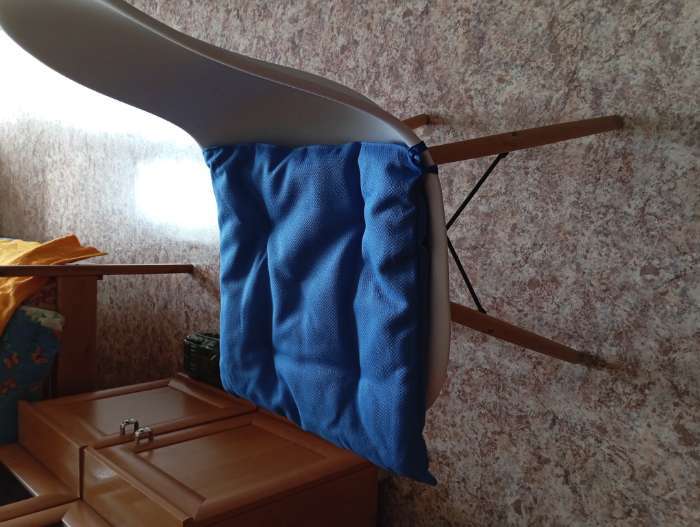 Фотография покупателя товара Подушка на стул «Этель» Minimalist design, 42×42 см, синяя - Фото 1