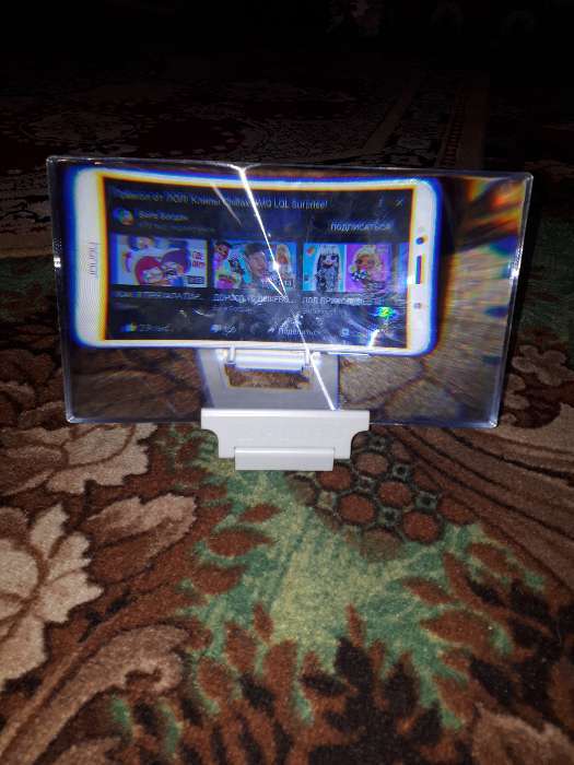 Фотография покупателя товара Увеличительное стекло для телефона LuazON, 12", эффект телевизора, складное, белое - Фото 4